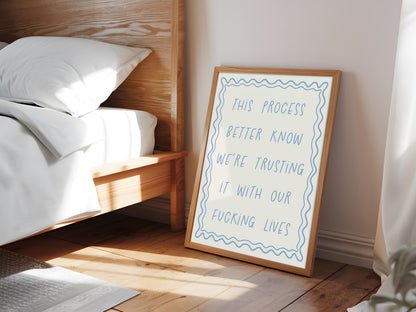 Trust The Fucking Process Print | Hilarious Office Print, Trusting The Process Print, Funny Motivational Wall Art, Motivation Art For Office