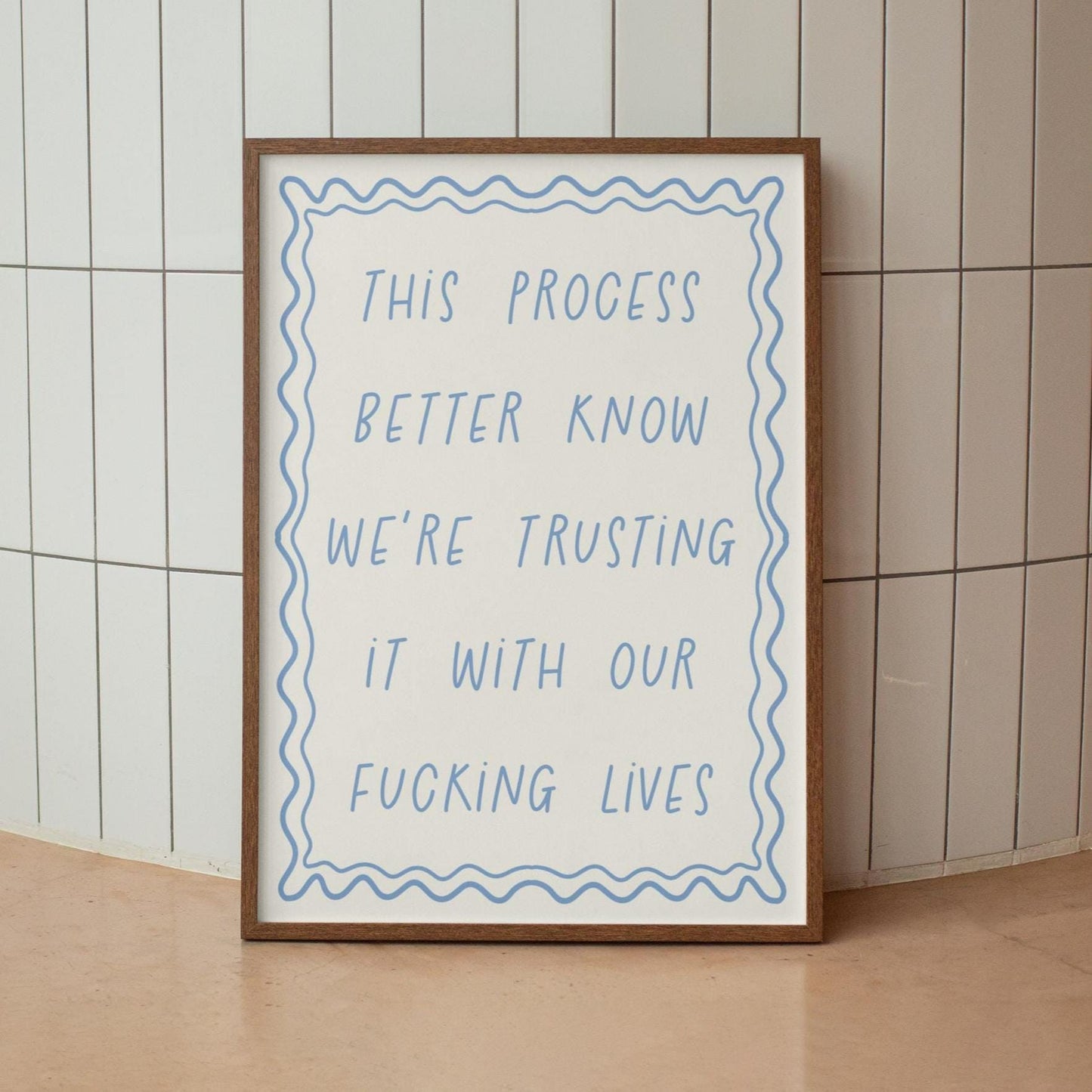 Trust The Fucking Process Print | Hilarious Office Print, Trusting The Process Print, Funny Motivational Wall Art, Motivation Art For Office