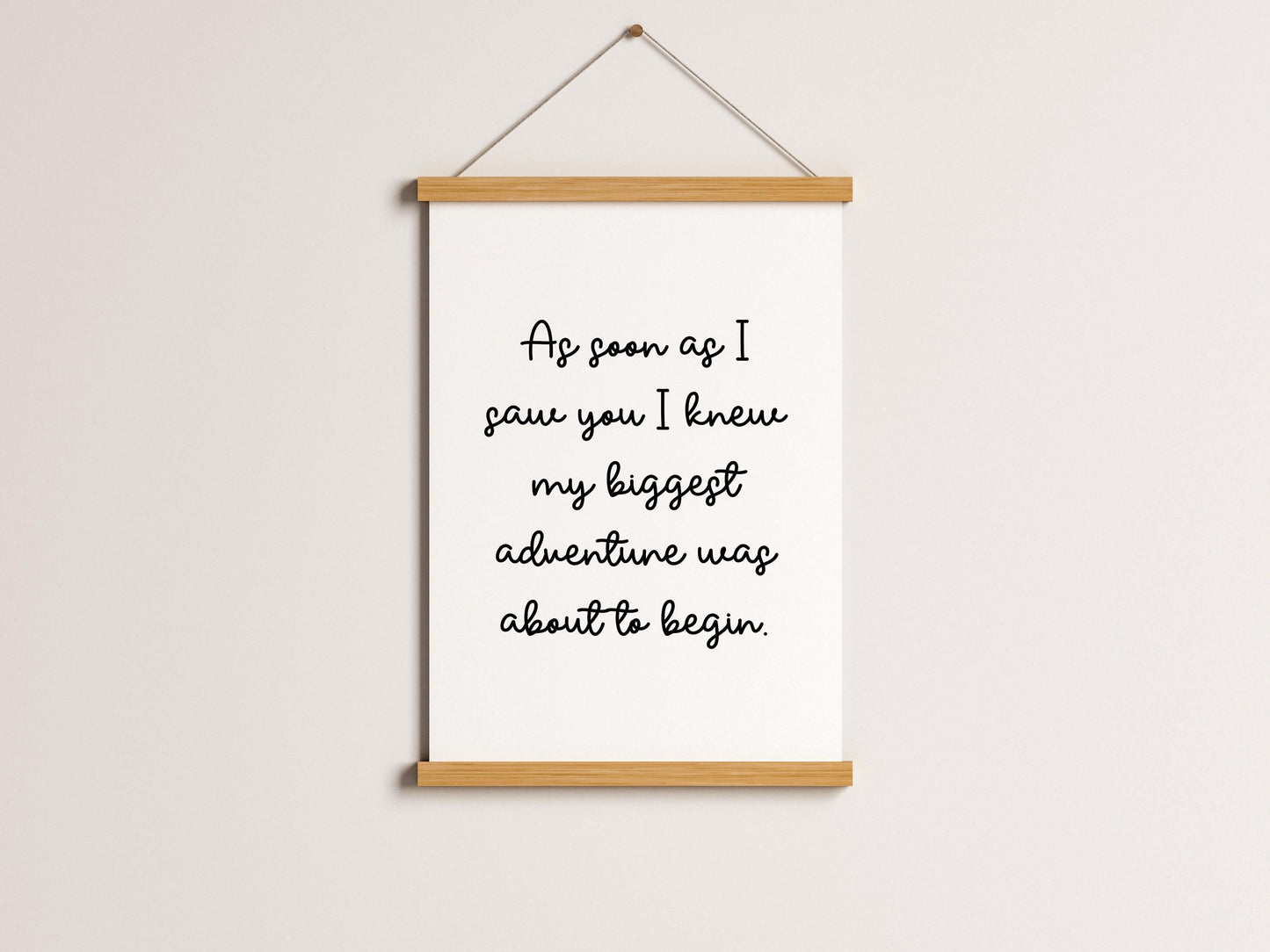 Our Biggest Adventure Nursery Wall Quote | Gender Neutral Nursery Print, Baby Quote Print, Baby Shower Gift for Nursery, Nursery Wall Art