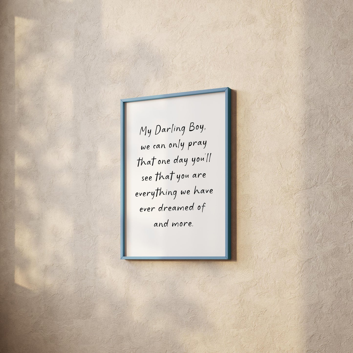 My Darling Boy Nursery Quote Print | Boys Room Wall Art, Baby Boy Nursery Prints, Baby Shower Gift for Baby Boy, Baby Boy Poem, Baby Boy Art