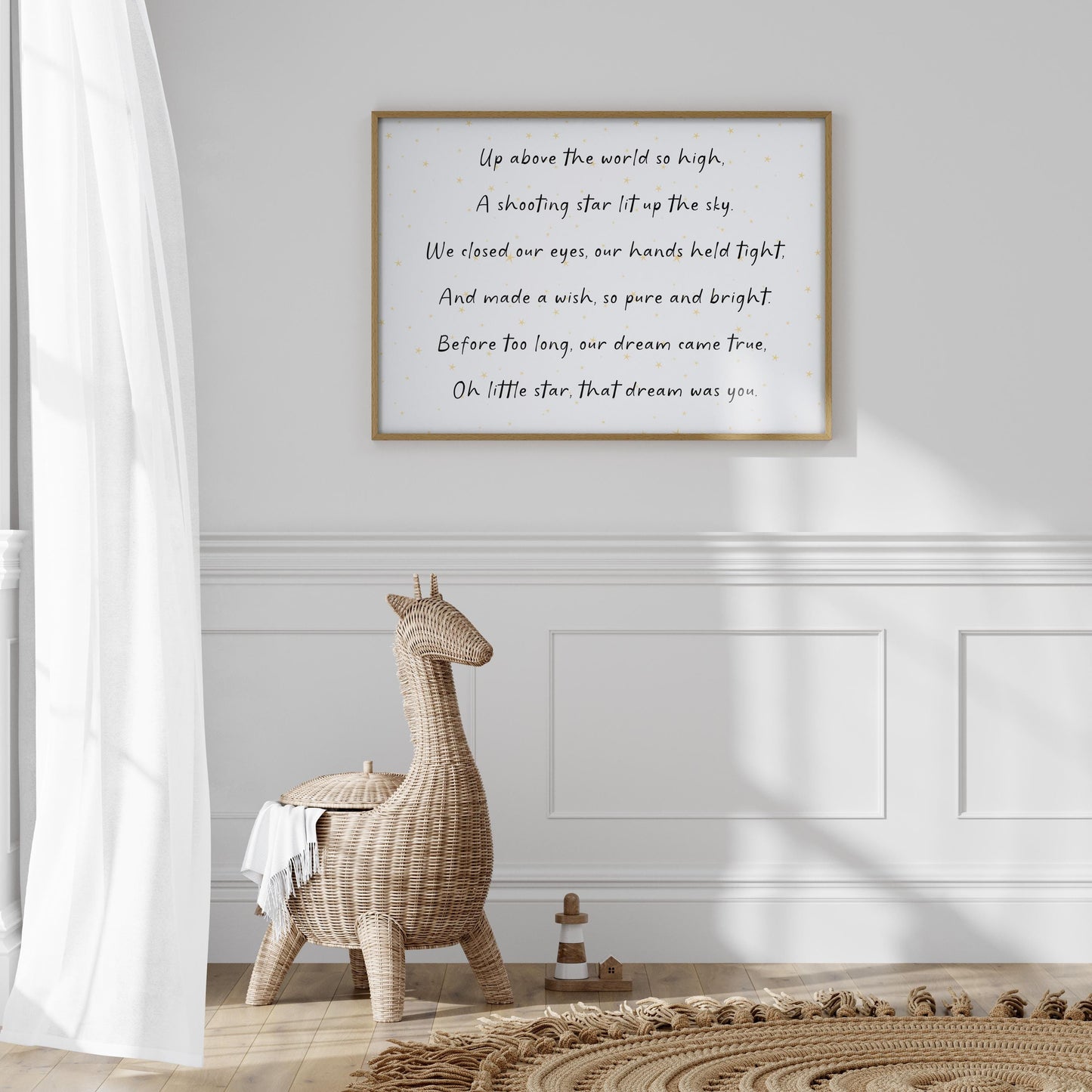 Oh Little Star IVF Nursery Print | Rainbow Baby Nursery Quote, IVF Nursery Quote, Made With Love and Science Print, We Dreamed of You Quote