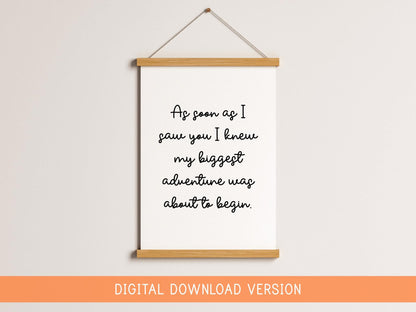 Printable Nursery Sign DIGITAL DOWNLOAD | Biggest Adventure Nursery Printable, Print Your Own Nursery Prints, Cute Nursery Wall Art Prints