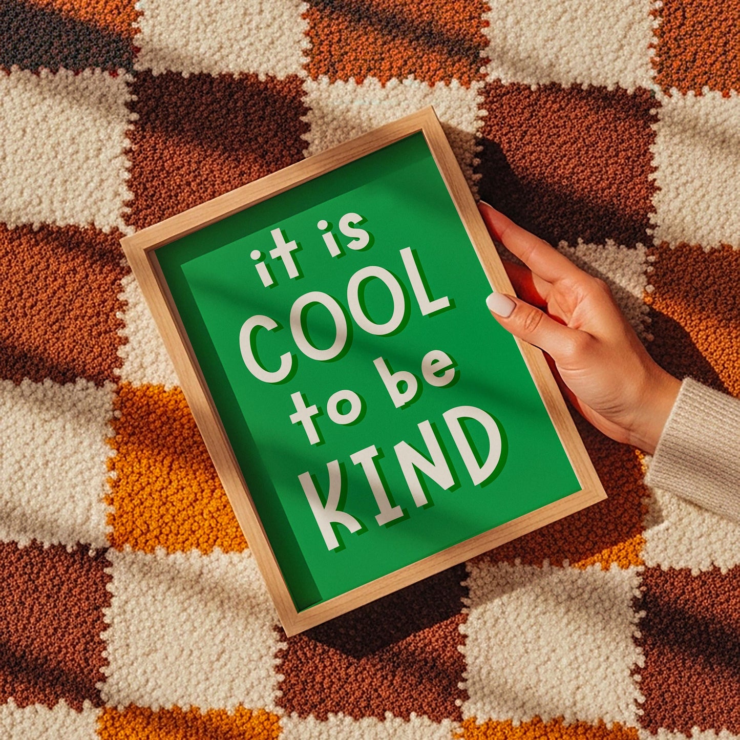 It's Cool To Be Kind Playroom Print | Childrens Affirmation Print, Playroom Quotes, Classroom Prints, Positive Playful Childrens Wall Art