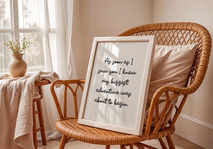Our Biggest Adventure Nursery Wall Quote | Gender Neutral Nursery Print, Baby Quote Print, Baby Shower Gift for Nursery, Nursery Wall Art