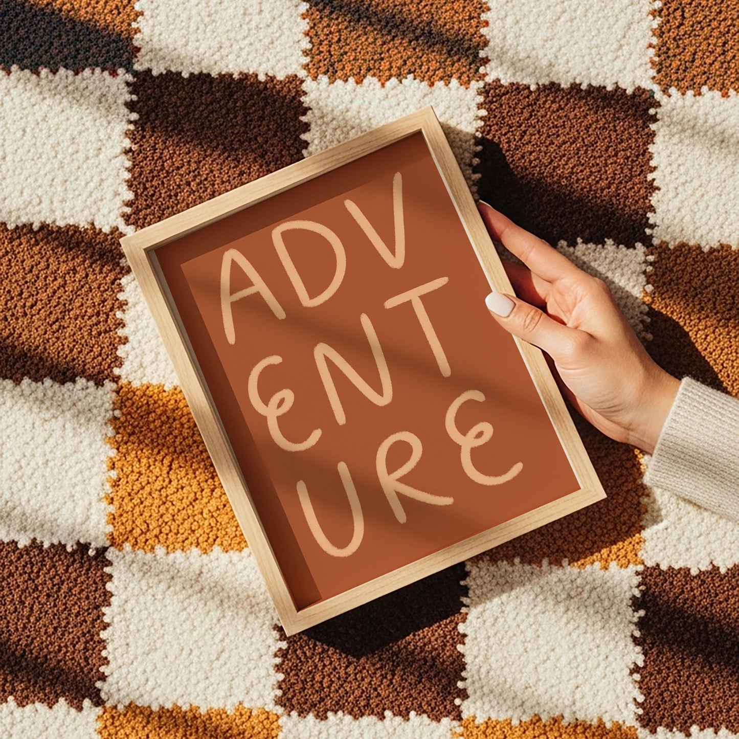 Warm Brown Adventure Print | Neutral Home Decor, Warm Brown Living Room Print, Warm Office Prints, Boho Office Print, Boho Living Room Decor