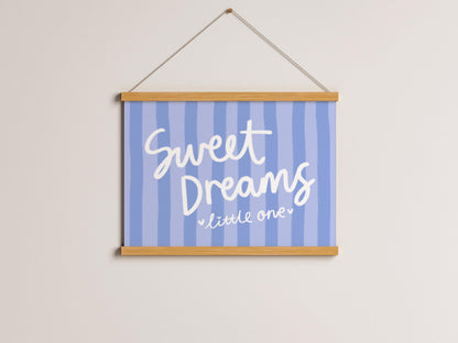 Sweet Dreams Baby Boy Print | Baby Boy Nursery Print, Boy Nursery Print, Blue Nursery Wall Art, Cute Boys Nursery Print, Baby Boy Quote Art