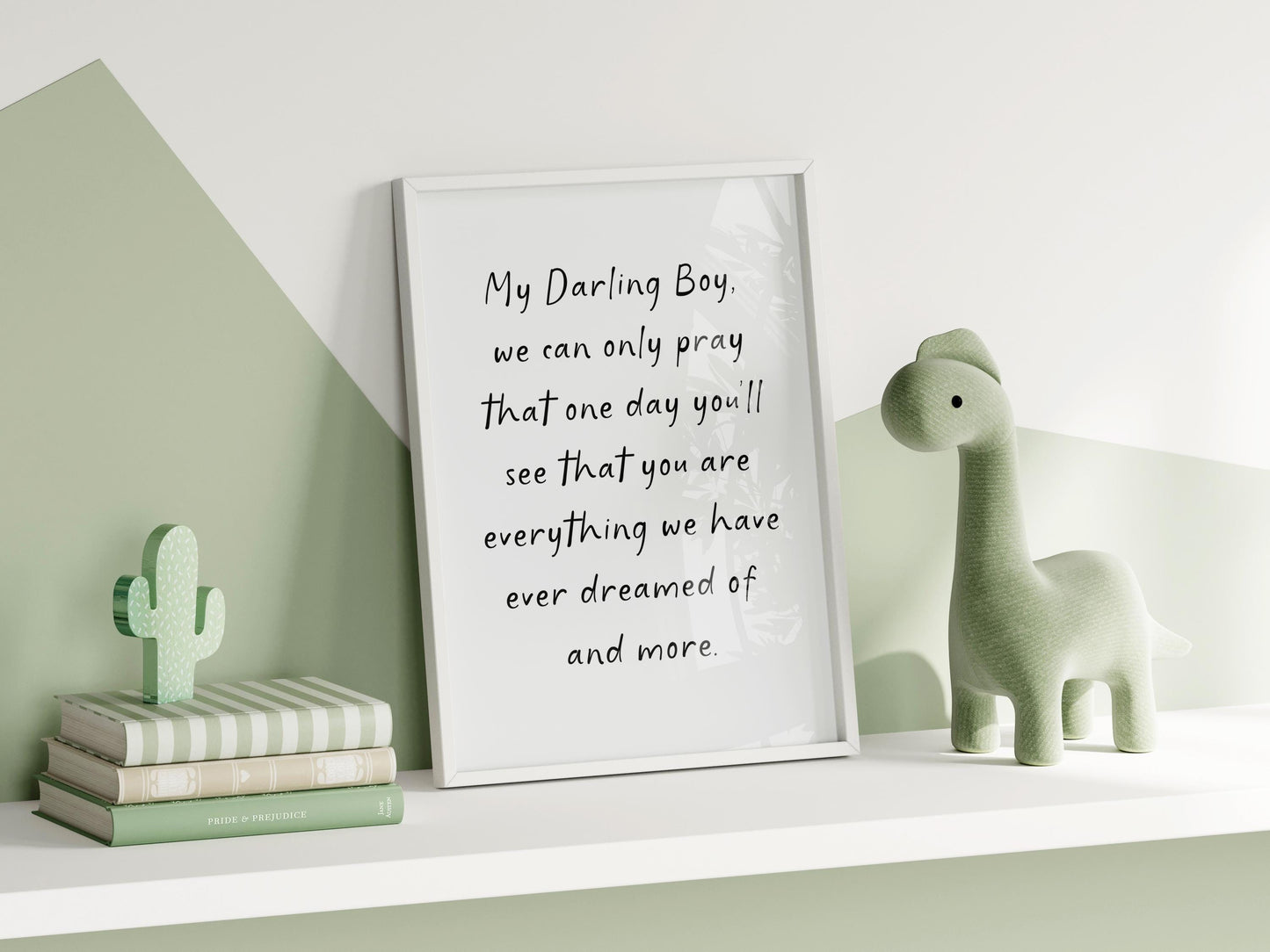 My Darling Boy Nursery Quote Print | Boys Room Wall Art, Baby Boy Nursery Prints, Baby Shower Gift for Baby Boy, Baby Boy Poem, Baby Boy Art