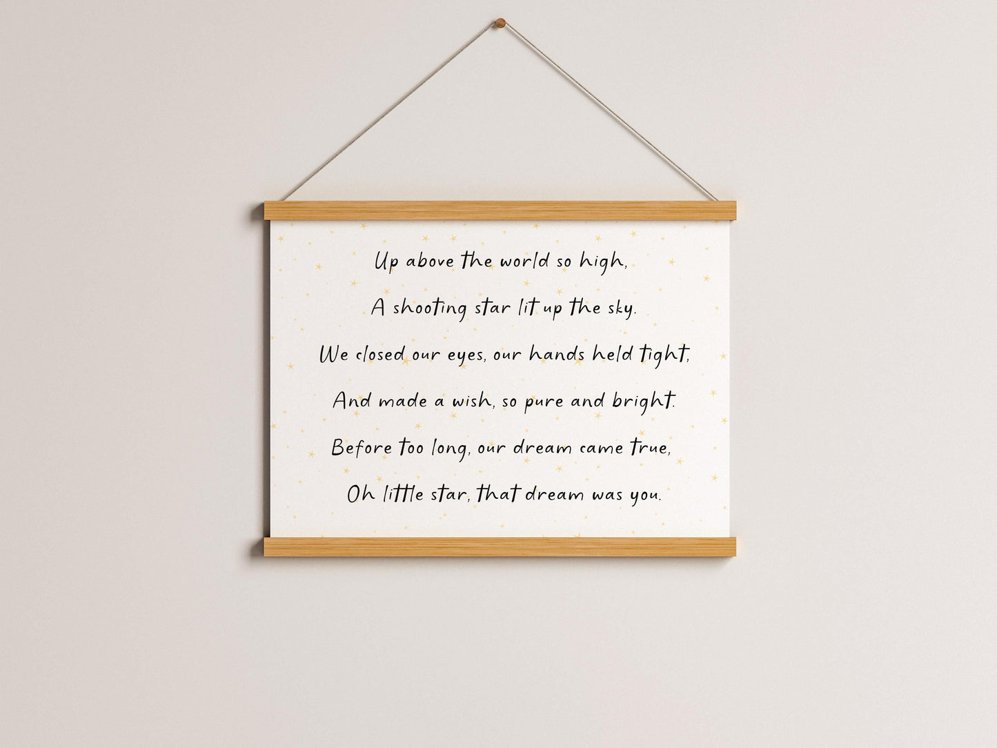 Oh Little Star IVF Nursery Print | Rainbow Baby Nursery Quote, IVF Nursery Quote, Made With Love and Science Print, We Dreamed of You Quote