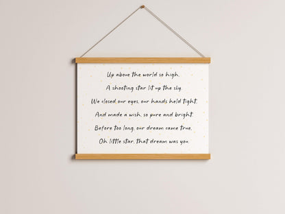 Oh Little Star IVF Nursery Print | Rainbow Baby Nursery Quote, IVF Nursery Quote, Made With Love and Science Print, We Dreamed of You Quote