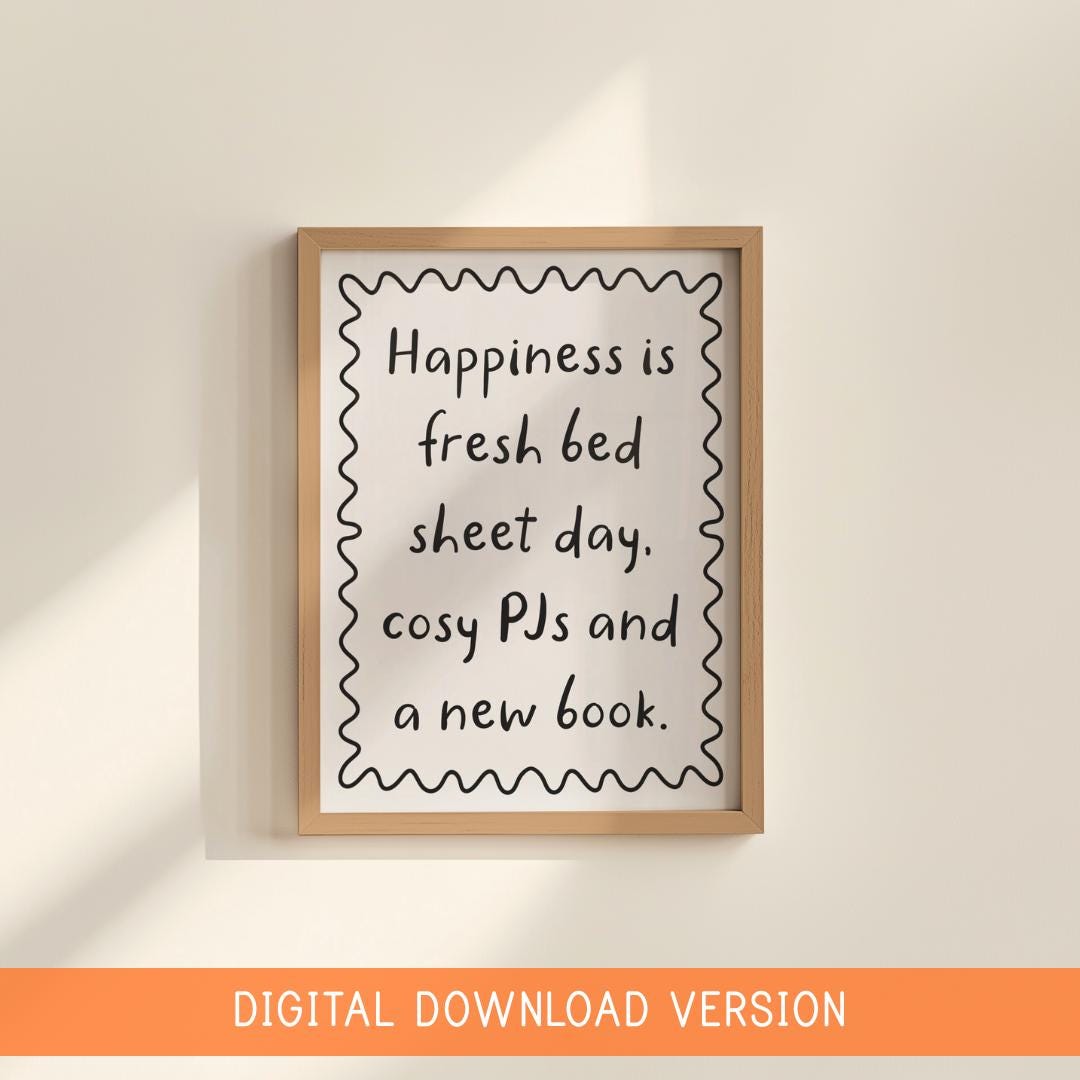 Fresh Bedsheets New Book Print DIGITAL DOWNLOAD | Printable Bookish Wall Art, Book Themed Digital Girly Print, One More Chapter Printable