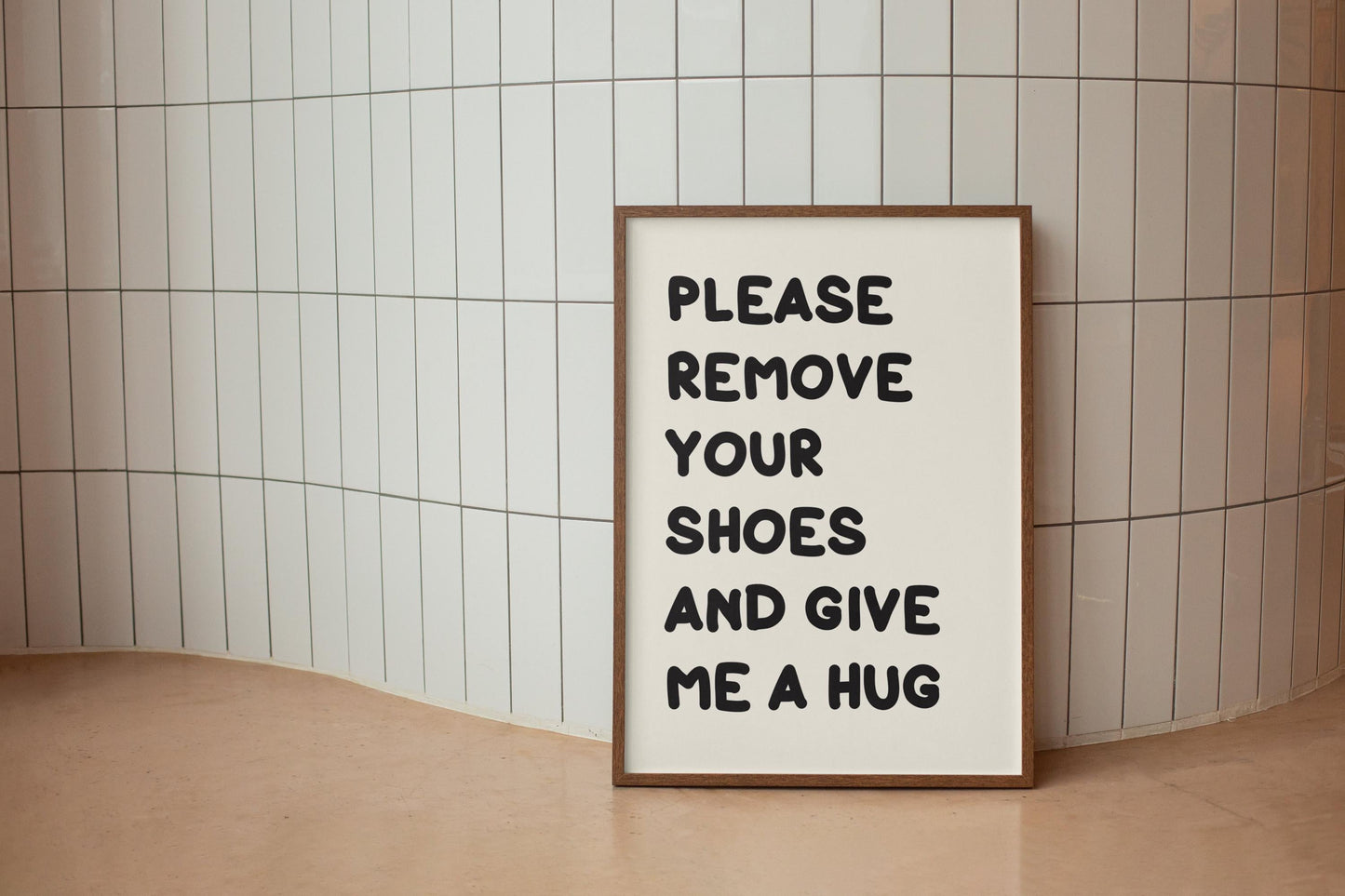 Shoes Off Hugs Please Print | Funny Hallway Prints, Give Me a Hug Print, Hugs In The Hallway Print, Cute Welcome Sign, Family Welcome Print