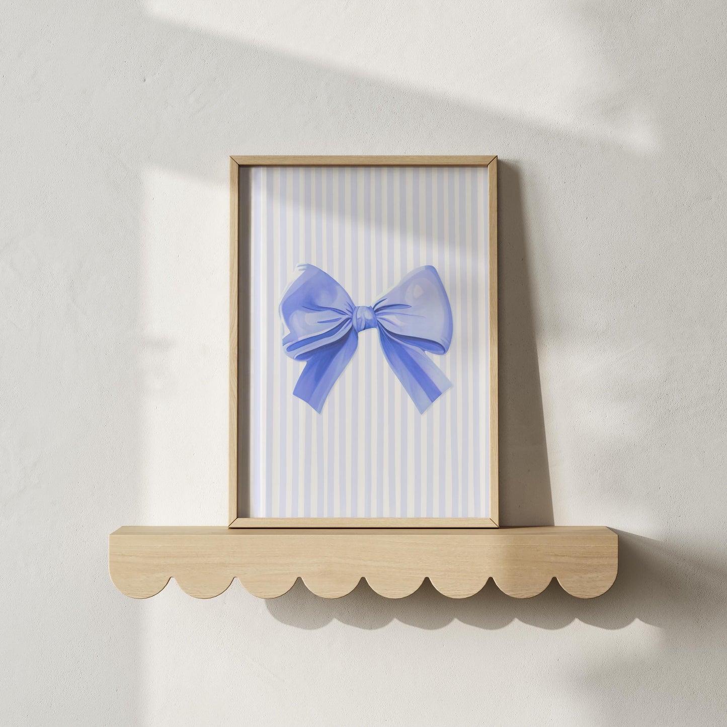 Blue Ballet Bow Print A3 A4 A5 | Blue Coquette Print, Pastel Blue Bow Poster for Girly Bedroom, Blue Girly Poster, Girly Wall Art, Bow Theme