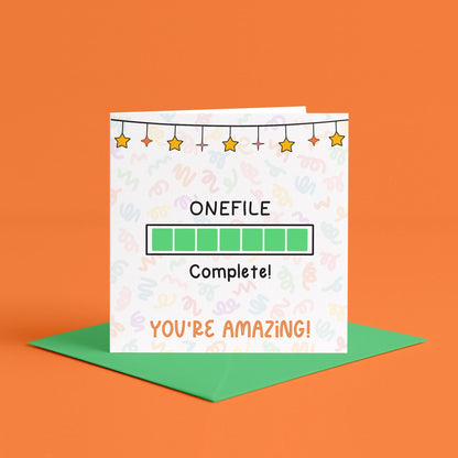 Onefile Complete Card | Student Vet Nurse Card, SVN onefile finished card, Congratulations Vet Nurse Card, Vet Nursing SVN Well Done Card