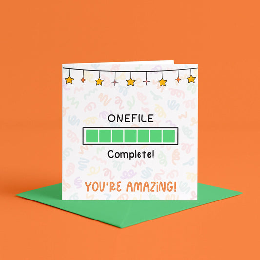 Onefile Complete Card | Student Vet Nurse Card, SVN onefile finished card, Congratulations Vet Nurse Card, Vet Nursing SVN Well Done Card