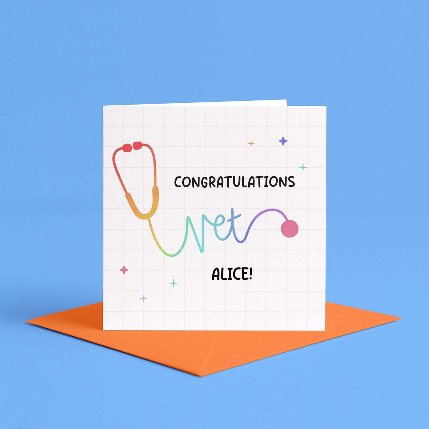 Personalised Vet Graduation Card | Vet Graduation Gift, Vet Student graduation card, Custom Becoming A Qualified Vet, DVM Congratulations