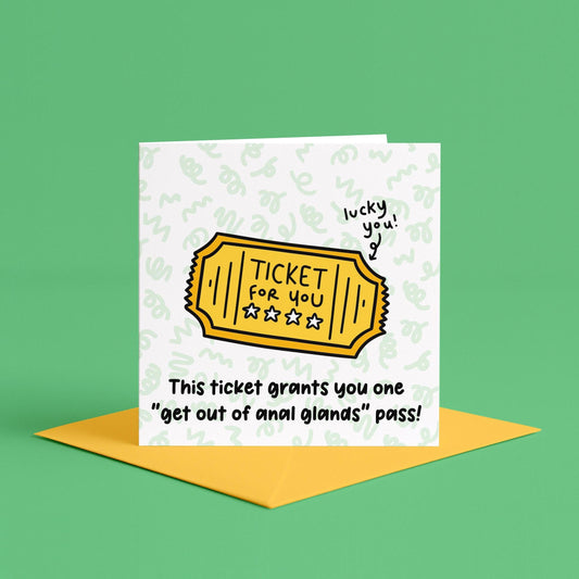 AG Pass Card | Funny Veterinary Cards, Vet Nurse Birthday Card, Vet Tech Greeting Card, Joke Vet Med Gift, Veterinary Humor DVM Birthday