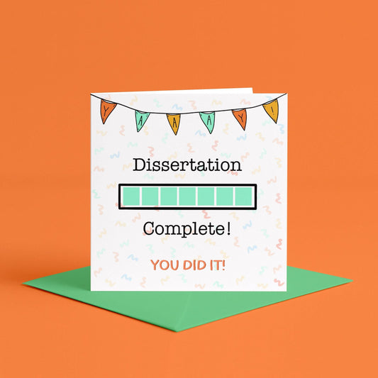 Dissertation card | Graduation gifts for her, Graduation card for him, Proud of you, Finished dissertation, University student, Uni finished