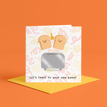 Toast Your New Home Card | New Home Card, Housewarming Gift, Cute New Home Card, Housewarming Pun Card, Cute Personalised Housewarming Card