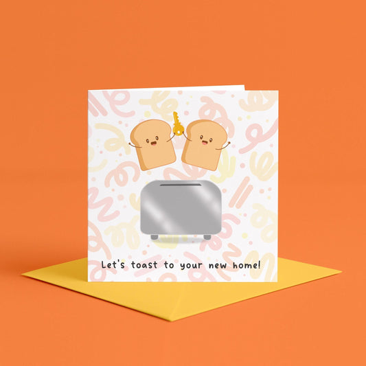 Toast Your New Home Card | New Home Card, Housewarming Gift, Cute New Home Card, Housewarming Pun Card, Cute Personalised Housewarming Card