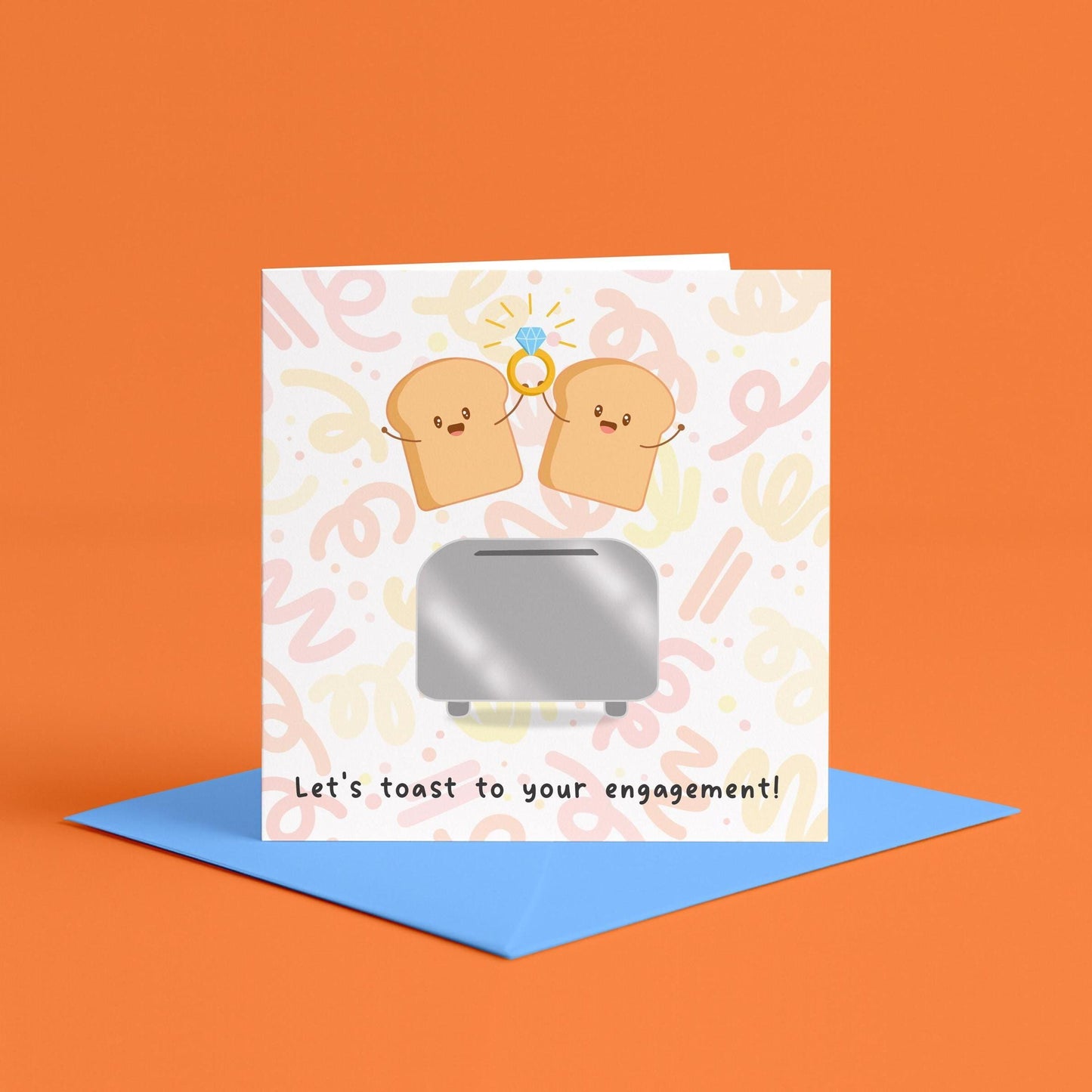 Let’s Toast to Your Engagement Card | Cute Engagement Card, Newly Engaged Couple Card, Cute Congratulations Card, To The Happy Couple Gift