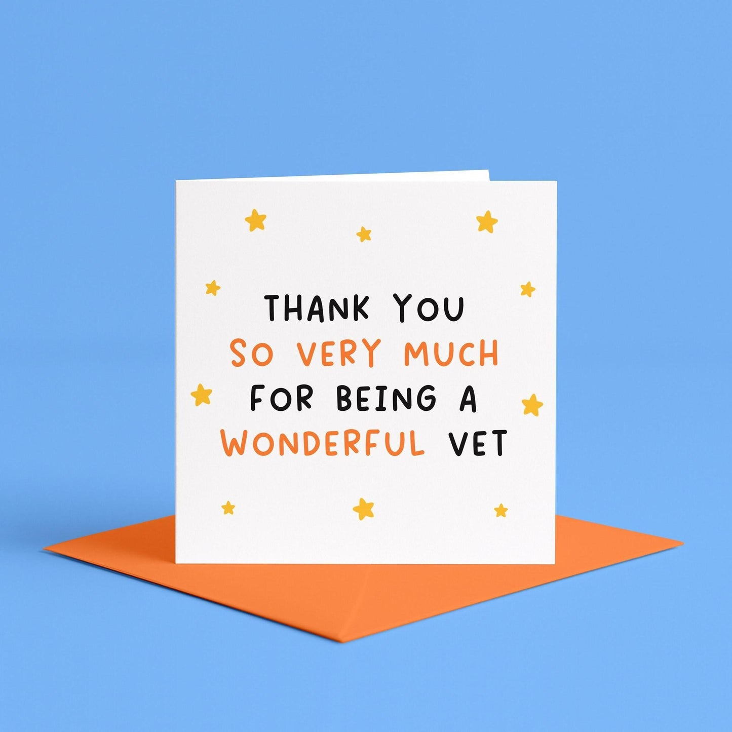Thank You To a Wonderful Vet Card | Thank You Veterinarian Card, Thank You To The DVM Card, Thank You Vet Card, Personalised Vet Thank You