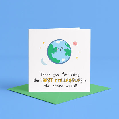 Best Colleague In The World Card | Colleague To Friend, To My Work Bestie, To My Favourite Coworker, Work Bestie Leaving Card, Work Friends