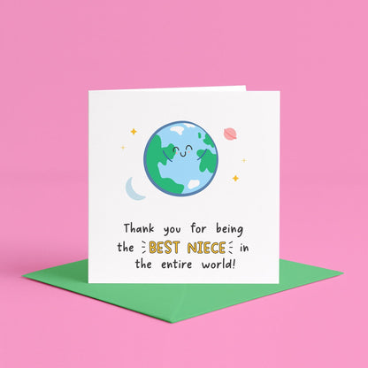 Best Niece In The World Card | Happy Birthday To My Niece Card, Nieces Birthday Card, Card for Niece, To The Best Niece, Niece Birthday Card