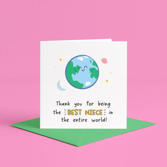Best Niece In The World Card | Happy Birthday To My Niece Card, Nieces Birthday Card, Card for Niece, To The Best Niece, Niece Birthday Card