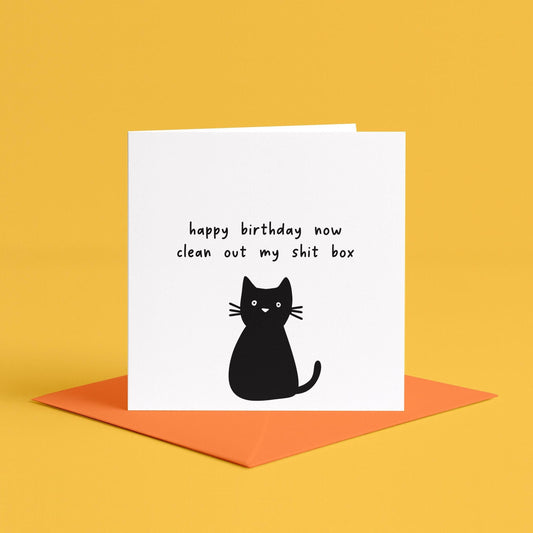 Funny Sweary Birthday Card From The Cat | Funny Cat Birthday Card, for Cat Lover, Sweary Birthday Cards, Funny Birthday Card for Cat Owner
