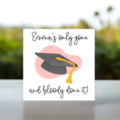 Personalised Graduation Card For Her | Congratulations on Graduating Card, graduation card with name for wife, girlfriend, sister, daughter