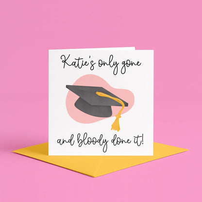 Personalised Graduation Card For Her | Congratulations on Graduating Card, graduation card with name for wife, girlfriend, sister, daughter