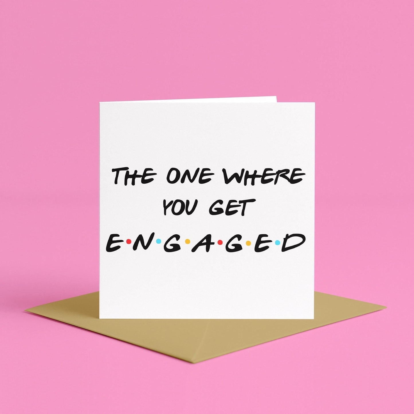 The One Where You Get Engaged Card | Friends-Themed Engagement Card, For Besties Engagement, Cute Congratulations on Your Engagement Cards