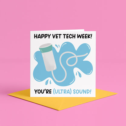 Ultrasound Card for Vet Tech | Vet Tech Week Cards for Vet Techs, Veterinary Technician Week Cards, Vet Tech Week Appreciation Card 2026