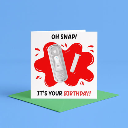 Oh Snap It's Your Birthday Card | Funny Vet Med Birthday Cards, Vet Nurse Birthday Card, for Vet Nurse, for Vet, for Vet Tech, Veterinarian