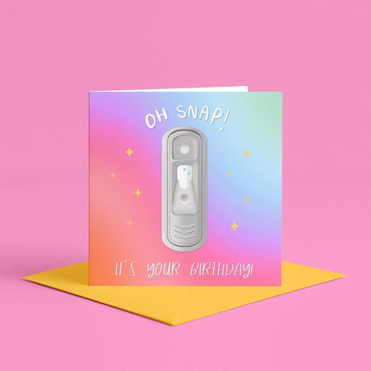 Oh Snap It's Your Birthday | Vet Tech Birthday Card, Vet Nurse Birthday Card, Vetmed Birthday Cards, Veterinary Medicine memes, snap test