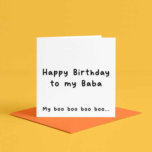 Happy Birthday To My Baba Card | Paul Breach Birthday Card, Beauty Beyond The Eye Birthday Card, Funny Tiktok Birthday Card, my boo boo card