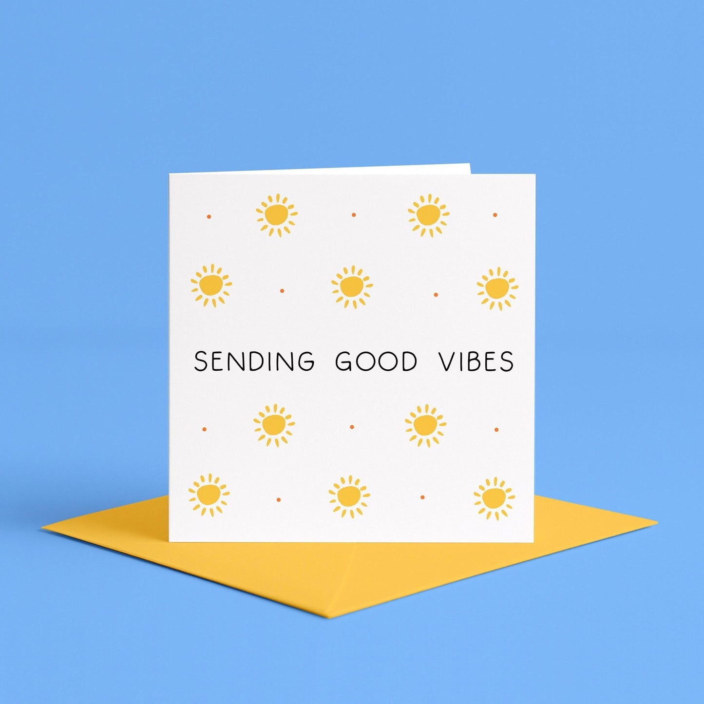 Sending Good Vibes Card | Sending Happy Thoughts, positive thoughts, positivity, thinking of you, good thoughts, happy mail, cheer up cards