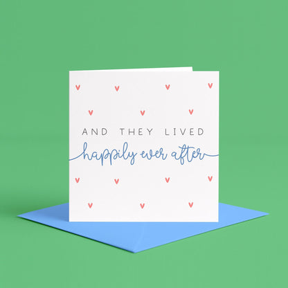 And They Lived Happily Ever After | Wedding Day Card, Romance Cards, On Your Anniversary Card, On Your Wedding Day Card, Engagement Cards