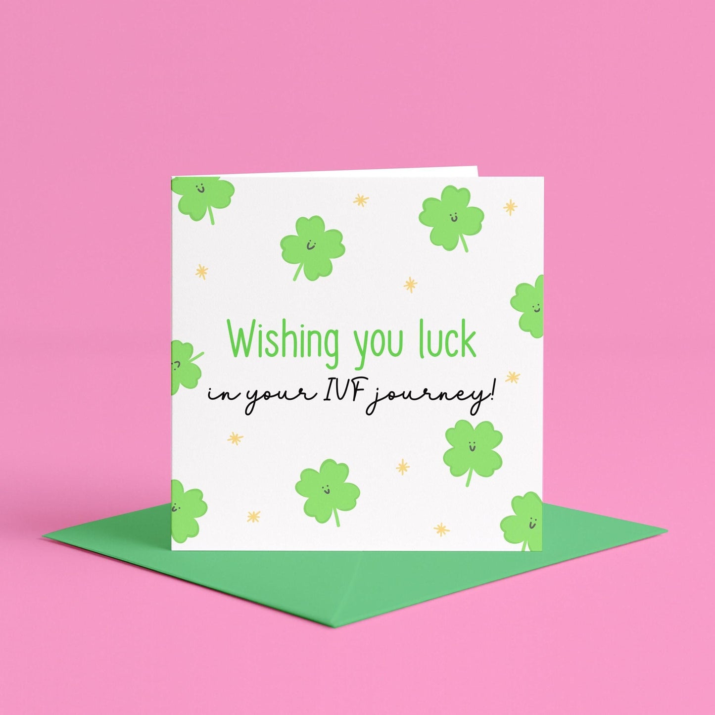 Good Luck on Your IVF Journey Card | IVF Fertility Support Card for Couples, Trying to Conceive Card, IVF Encouragement Thinking of You Card
