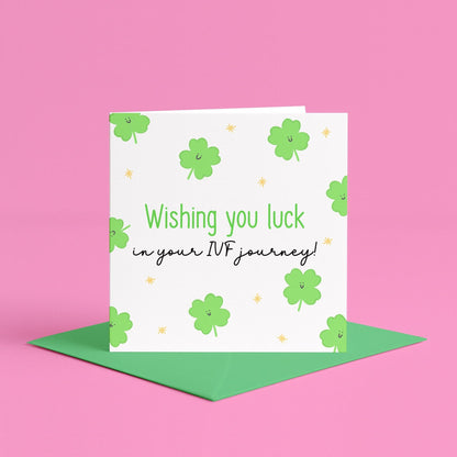 Good Luck on Your IVF Journey Card | IVF Fertility Support Card for Couples, Trying to Conceive Card, IVF Encouragement Thinking of You Card