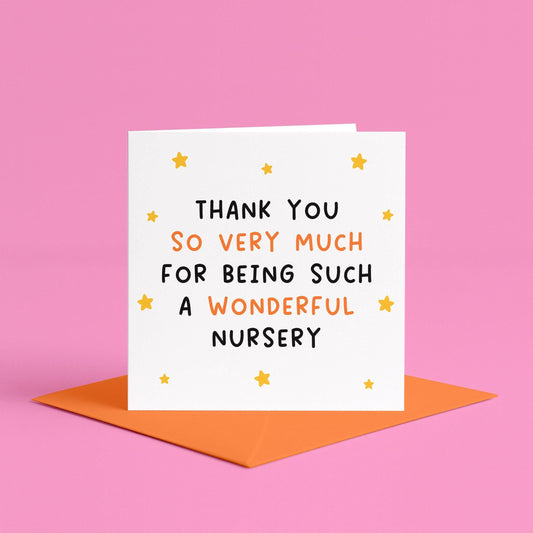 To a Wonderful Nursery Card | Thank You Card Nursery Staff, For Nursery Workers, Best Nursery Ever Card, Christmas Card For Nursery Team