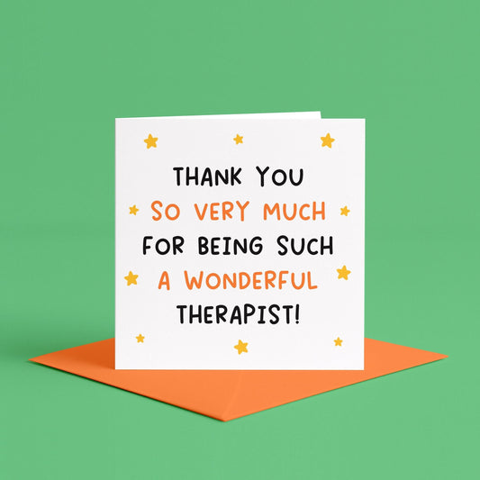 To a Wonderful Therapist card | Therapist Appreciation Card, Thank You Therapy Card, Therapist Greeting Card, Thank You To My Therapist Card