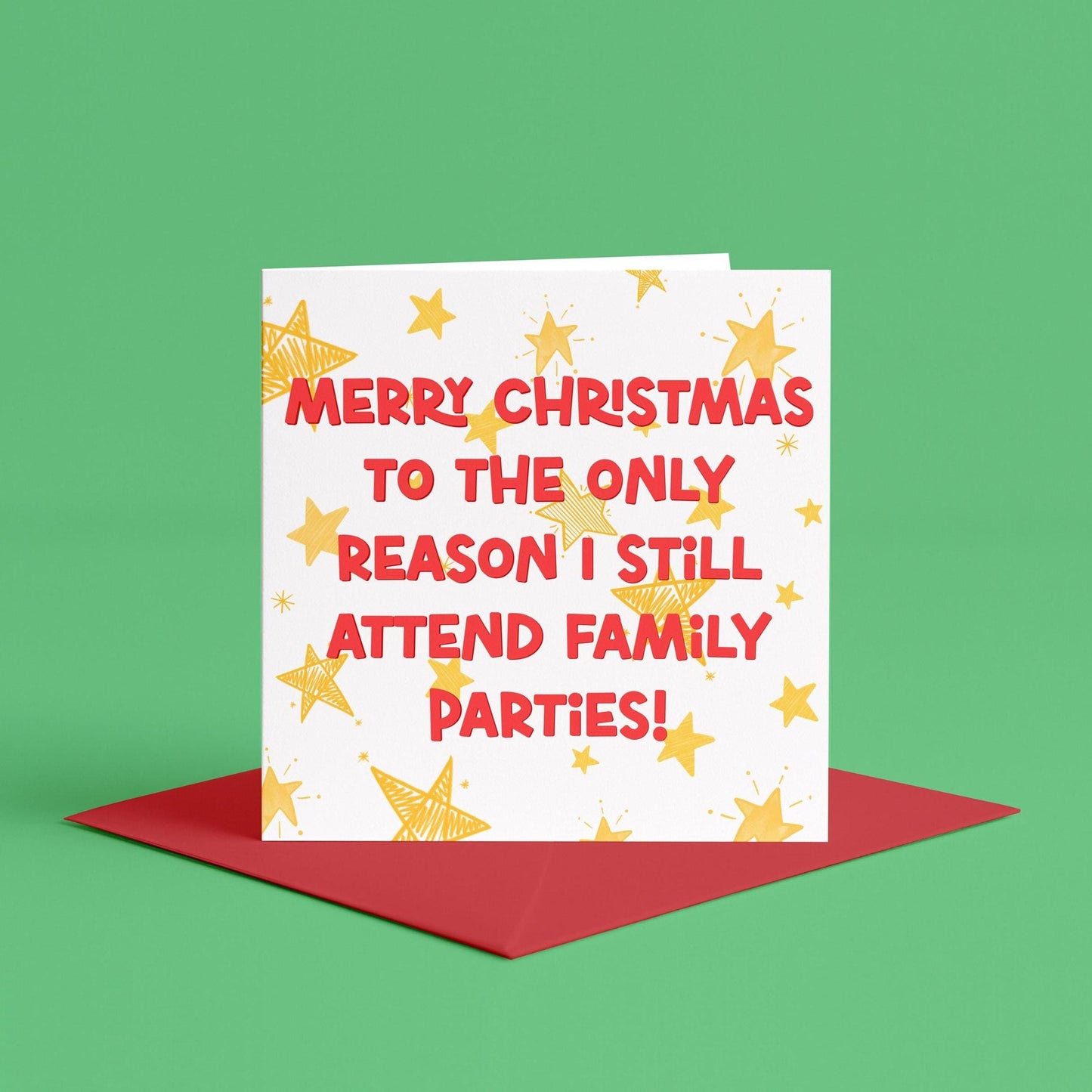 Funny Christmas Card for Fave Cousin, Fave Auntie, Fave Uncle, Fave Niece, Fave Nephew, Relative, Favourite Family Member Christmas Card