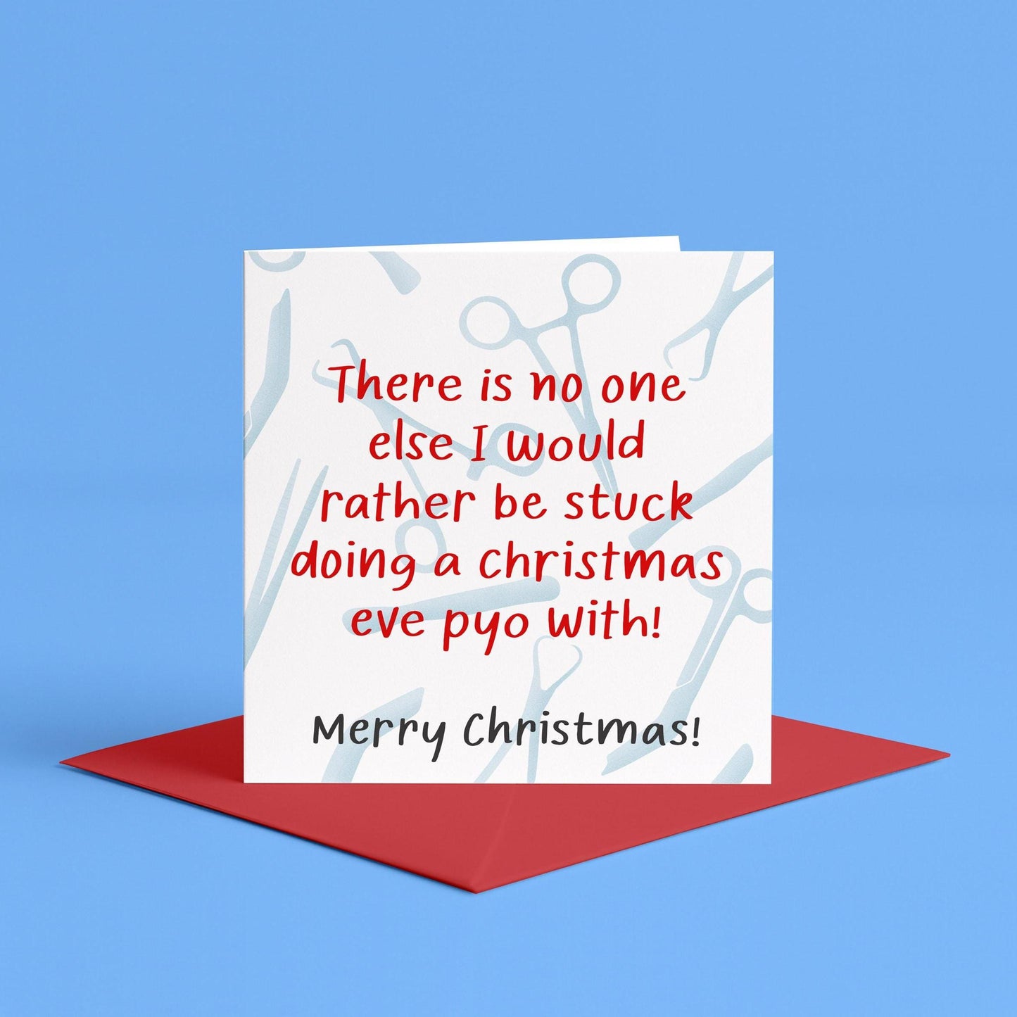 Christmas Eve Pyo | Funny Veterinary Christmas Cards, Funny Vet Nurse Christmas Card, Funny Vet Tech Christmas Card, Vet Med Christmas Cards