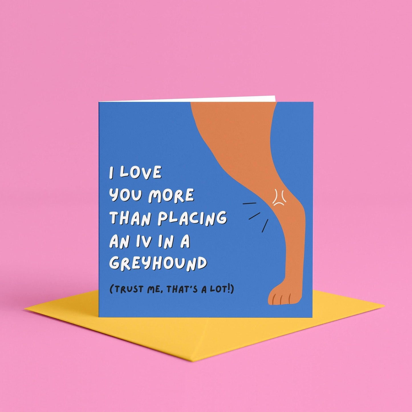 Greyhound IV Card | Funny Vet Nurse Card, Funny Vet Tech Card, Funny Veterinary Card, Vet Med Humor, Veterinary Birthday Gift, Vet Nursing