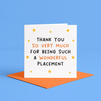 Thank you placement card | Thank you for your help during placement card, nursing placement, student placement, uni placement thank you card