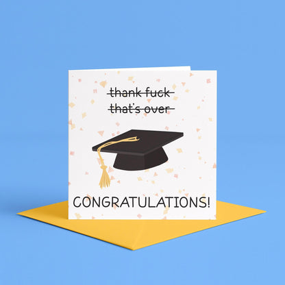Swear funny graduation card | Uni graduation card, You graduated card, Graduation university gift, Graduation card for her, Graduation card