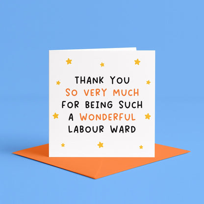 Thank You to the Maternity Ward Card | Thank You Labour Ward Card, Thank You for Delivering My Baby Card, To The Midwives Card, Thank You