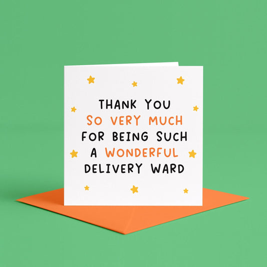 Thank You to the Maternity Ward Card | Thank You Midwives, Maternity Labour Ward Card, Childbirth Thank You Card, Thank You Delivery Ward