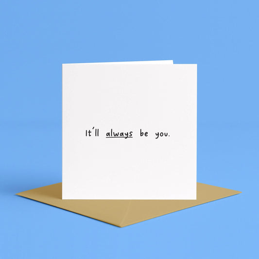 Simple Anniversary Card | Romantic Card for Her, Romantic Card for Him, Always Card, Minimalist Love Card, Valentines Day Card, Wedding Card